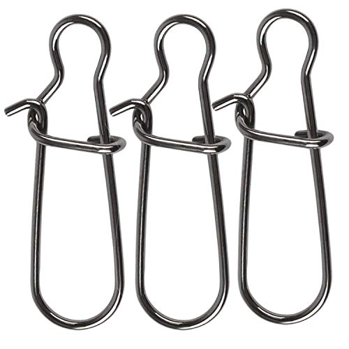 100 Pack Duo Lock Fishing Snaps - Size 1# 40LB Test Stainless Steel