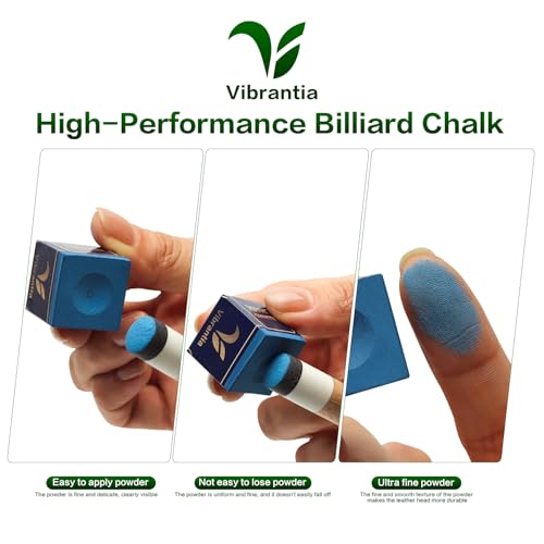 Billiard Pool Cue Chalk - 12 Low Dust Cubes - Blue Box