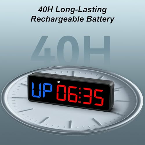 Portable Gym Timer Clock with Remote Control - Digital Fitness Timer