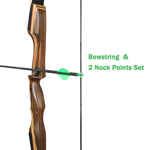 Deerseeker Outdoor AMO 60" Recurve Bow String 14 Strands with Finger Protector & Nocks