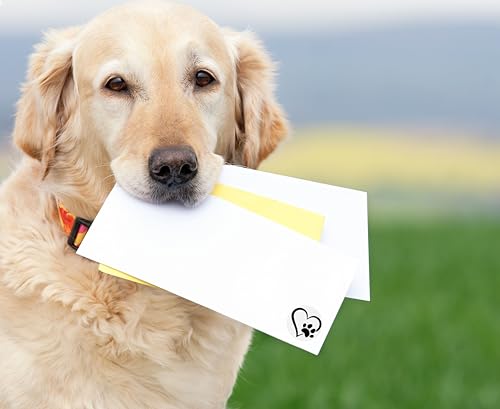 Fundraising For A Cause Paw Print Heart-Shaped Stickers - 1 Roll, 250 Pet Awareness Labels
