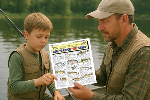 Waterproof Freshwater Fish Identification Chart - Quick Reference Guide for Anglers