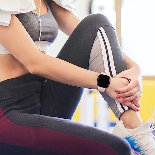 Fitbit Versa 4 & 3 Bands - 4 Pack Classic Soft Straps - Starlight, Milk Tea, Smoke Violet, Pink Sand - Small