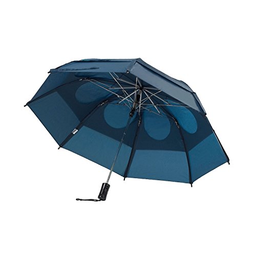 Automatic 43-Inch Umbrella with Dual Canopy - Navy