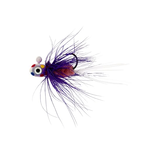 Tungsten Flat Fry Fly Jig - 1/16 Oz Purple Wonder Panfish Lure
