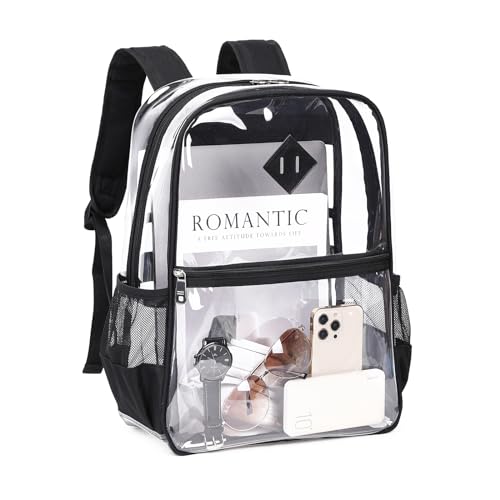 Clear Backpack Stadium Approved - Heavy Duty See Through Book Bag