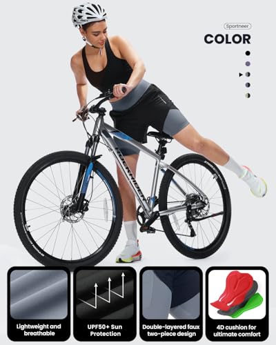 Women’s Padded Cycling Shorts with Pockets - Comfortable Bike Shorts for Women