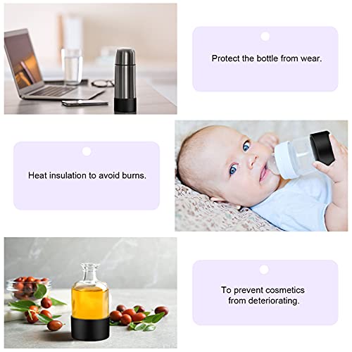 Silicone Sleeve for Glass Spray Bottle - Black, 3 Pcs Set