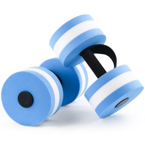 Aquatic Dumbbells - 2Pcs Water Weights for Exercise - Blue