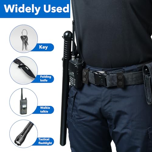 Nylon Duty Belt Keepers - 6 Pack with Double Snaps, 2-2.25" Wide