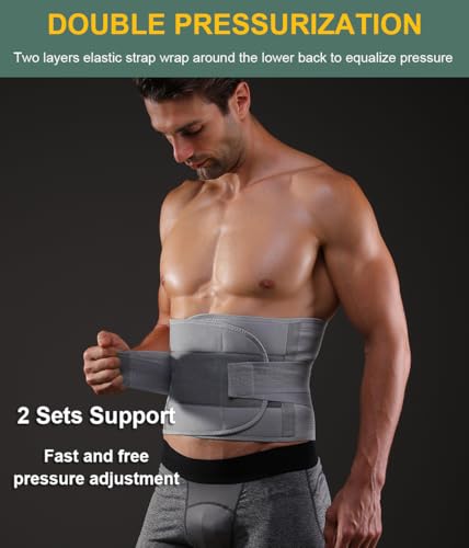 SUJAYU Back Brace for Lower Back Pain Men Women XX-Large Black Waist Belt