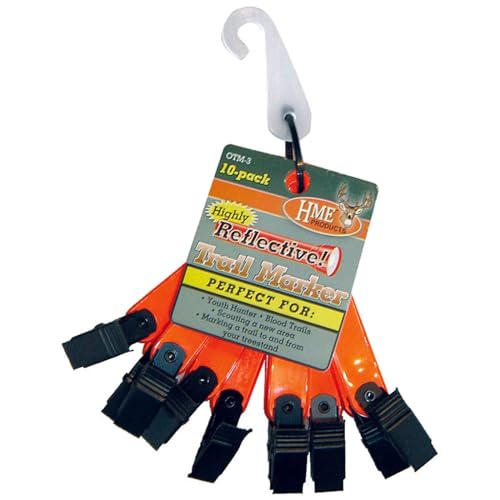 3-Inch Highly Reflective Hunting Trail Markers with Clips - 10 Pack
