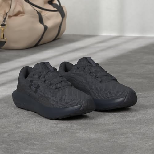 Men's Charged Surge 4 Sneakers - Black - Breathable Road Running Shoes