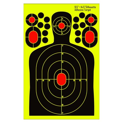 9.5x14.5 Inch Fluorescent Yellow Splatter Targets - 10 Pack