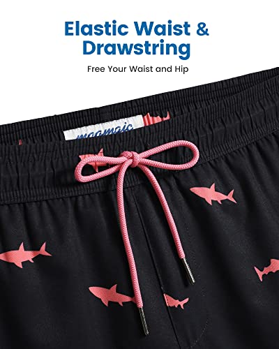 2-in-1 Men's Swim Trunks 7-Inch Board Shorts for Swimming