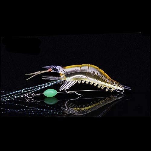 Luminous Shrimp Lure Set - 5 Soft Baits for Night Fishing