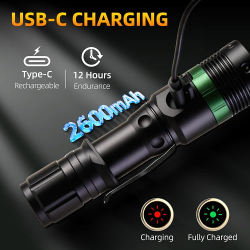 ULTRAFIRE Rechargeable Traffic Wand Flashlights 2 Pack UF-303X USB-C Emergency Safety Signal