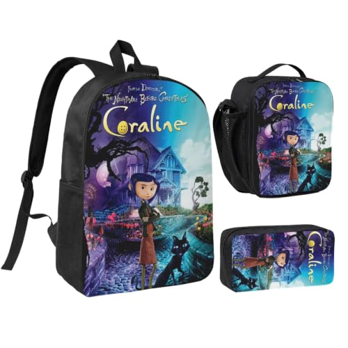 Horror Movie Backpack with Lunch Bag & Pencil Case - Style 1