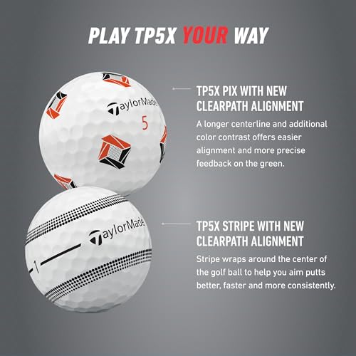 TaylorMade TP5x Golf Balls Yellow 1 Dozen Previous Season Performance