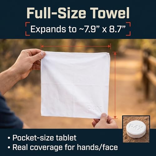 Prepared4X 250 Bamboo Wipes Compressed Towels with 2 Metal Waterproof Cases – Travel & Camping Essential