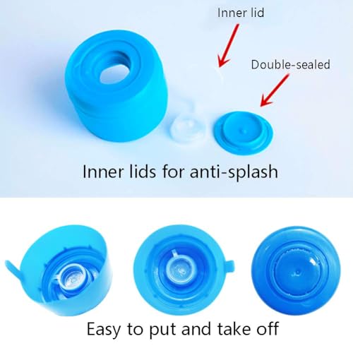 30 Pack Non-Spill Water Jug Caps for 3 & 5 Gallon Bottles