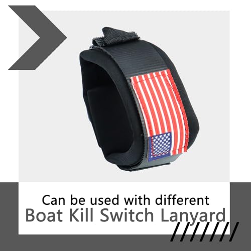 Universal Boat Kill Switch Wrist Strap - Black