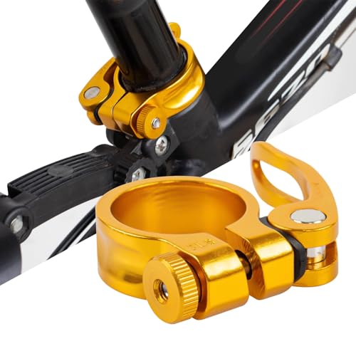 Bicycle Quick Release Seatpost Clamp - 28.6mm - Yellow