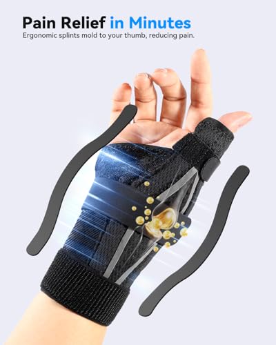Thumb Brace Support for Pain Relief - Ergonomic Spica Splint S/M White