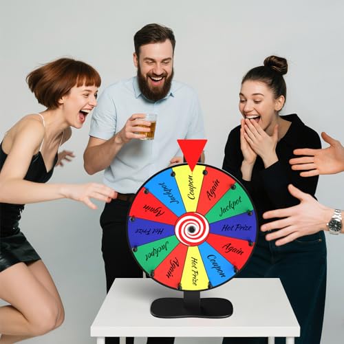 12-Inch Color Prize Wheel with 12 Slots – Dry-Erase Wheel for Parties, Carnivals & Classrooms