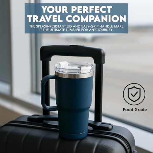 40oz Tumbler Replacement Lids - Leakproof Snap-On Design