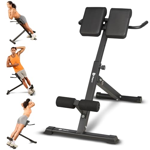 Foldable Roman Chair for Back Extensions - Black / Medium