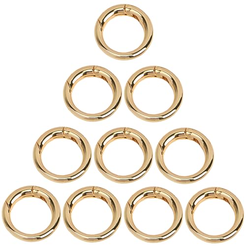 10 Pcs Heavy Duty Zinc Alloy Carabiner Clips - 1.22 Inch Gold