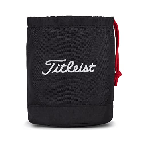 Durable Golf Range Bag - Black and Red, Holds 3 Dozen Balls