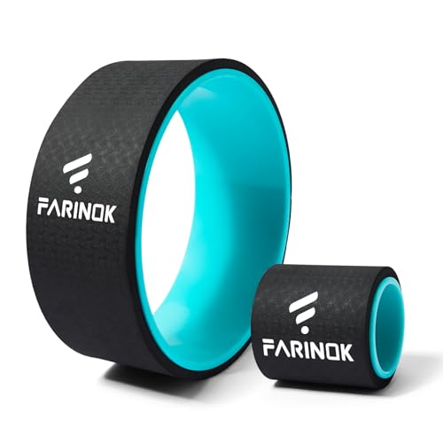 Farinok Green Yoga Wheel Set of 2 – 13" & 4" Thick Extra Cushioned Back Massage