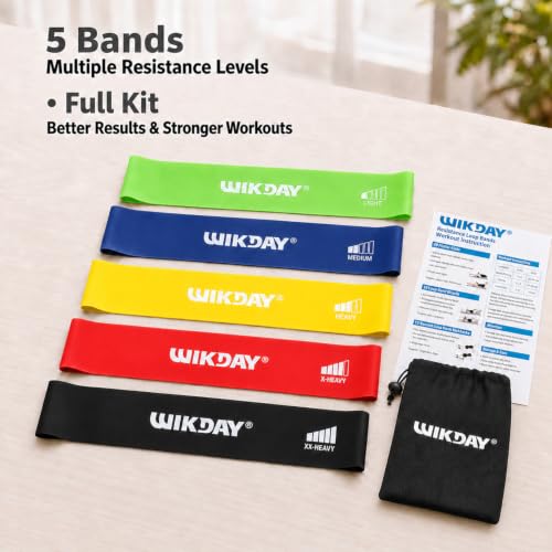 Resistance Bands Set for Home Workout - Multicolor, 5 Levels