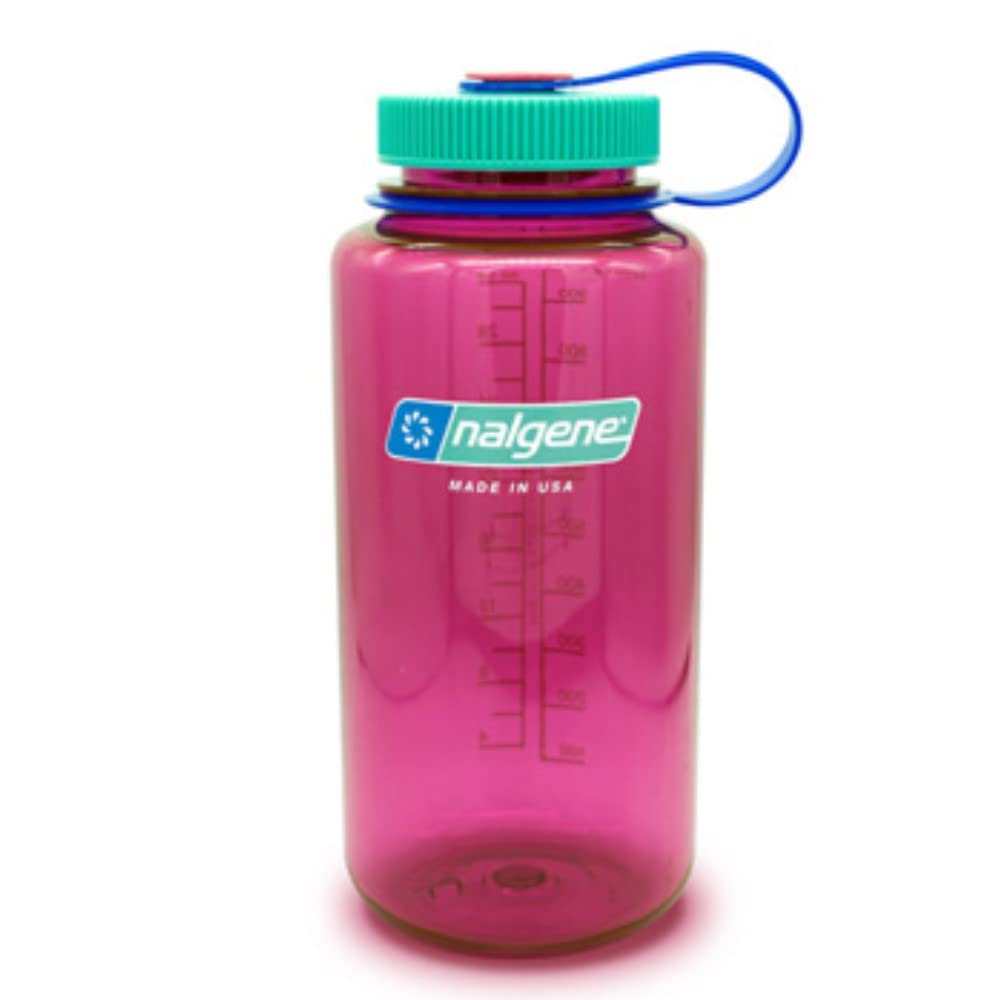 Nalgene Tritan BPA-Free Water Bottle, 32 OZ, Wide Mouth, Electric Magenta