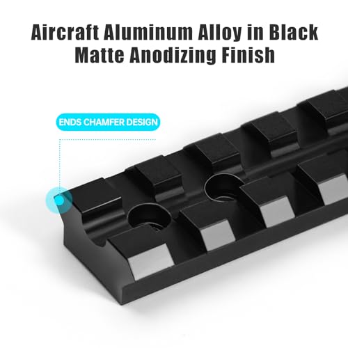 10/22 Scope Mount - Picatinny Rail with 11 Slots - Black