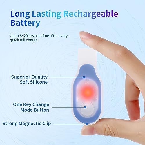 Rechargeable Blue Nurse Clip-On Light for Night Shift, Hands-Free LED Flashlight