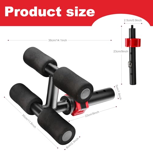 Tib Bar for Tibialis Training - Strengthen Calves & Ankles - Black, 1" & 2"