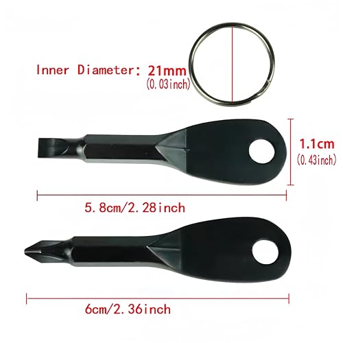 2-Piece Stainless Steel Multitool Screwdriver Set - Portable Black