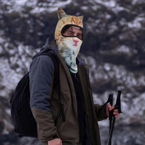 3D Cat Balaclava Face Mask - Breathable Ice Silk for Outdoor Activities