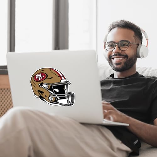 San Francisco 49ers Helmet Vinyl Decal - Official NFL Team Colors