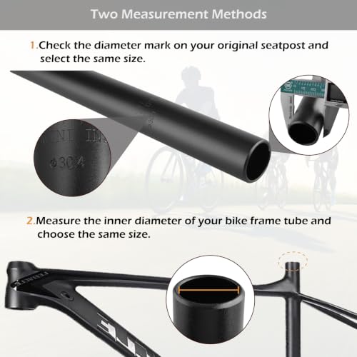 Aluminum Bike Seat Post 27.2mm - 350mm Length, Lightweight Alloy