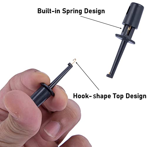 Fly Hook Hackle Pliers - 10PCS Plastic Fishing Tool, Black