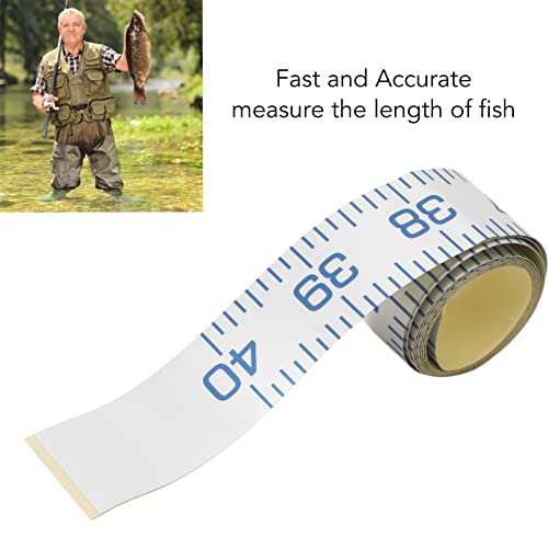 40-Inch Fish Measuring Tape with Adhesive Backing - Waterproof