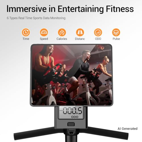 Recumbent Exercise Bike with 16-Level Magnetic Resistance - 350 lbs Capacity