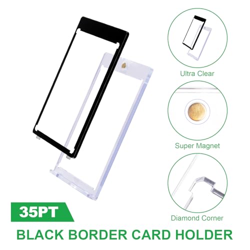 35pt Magnetic Card Holder - 10-Pack with Black Border