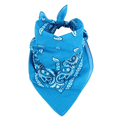 Multi-Purpose Cotton Bandana Face Cover - Blue