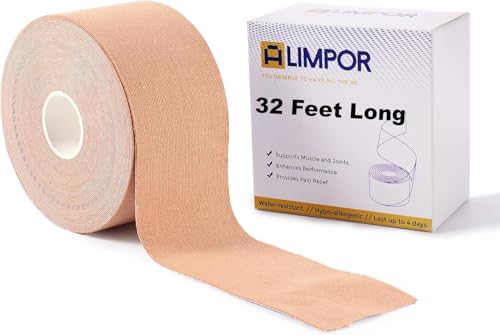 Kinesiology Athletic Tape - 2in x 32ft Waterproof Sports Support - Beige