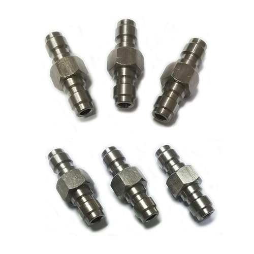 2 Pack 8mm Quick Disconnect Plug Male Adapter Fittings - Stainless Steel